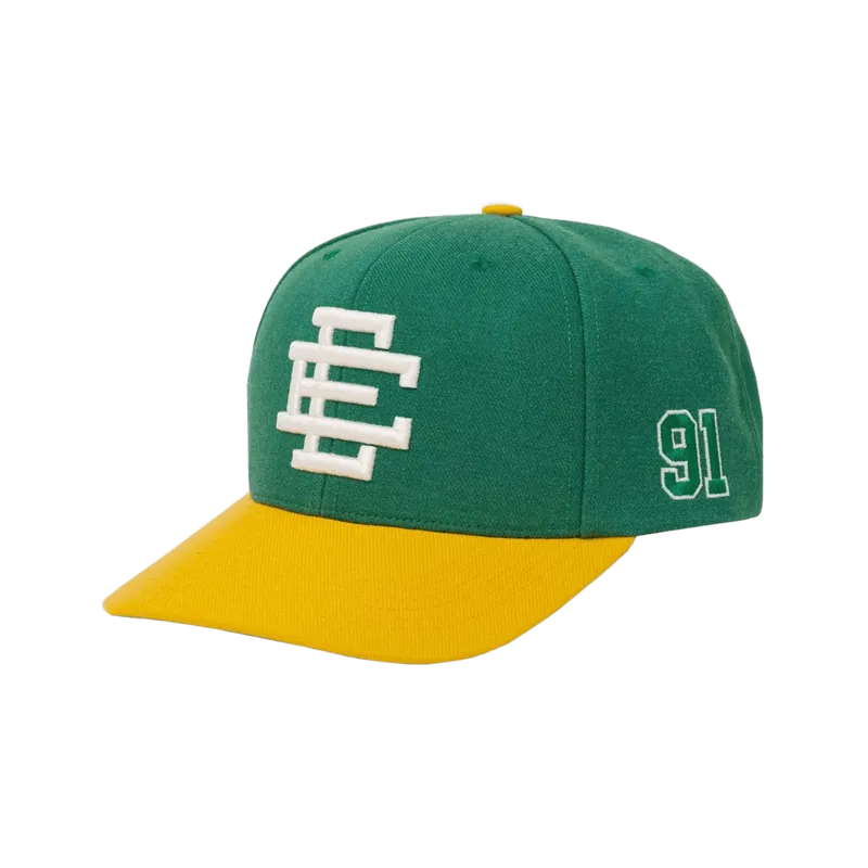 EE Classic Green/Yellow Cotton Baseball Cap - Breathable, Unisex