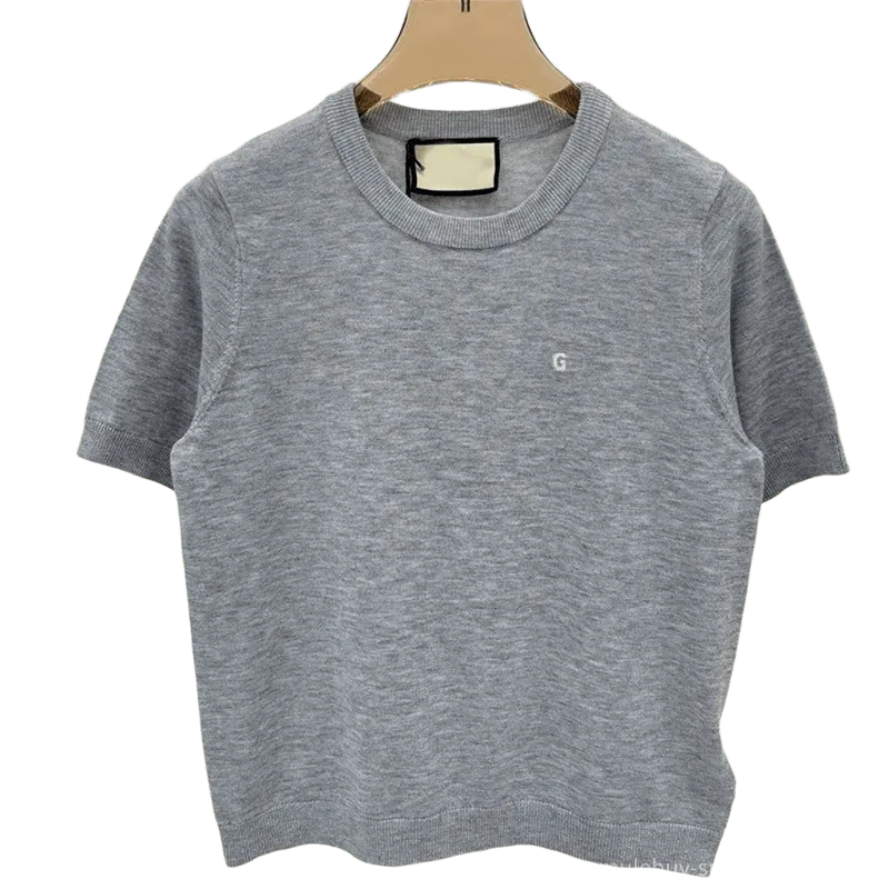 Gucci Light Grey 'G' Logo Unisex Knitwear Sweater