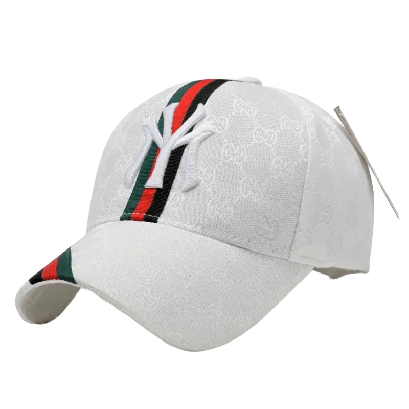 Gucci White Baseball Cap with GG Logo & UV Protection