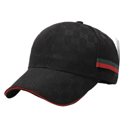 Gucci GG Baseball Cap: Black Unisex Hat with Red Green Stripe