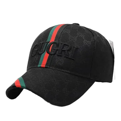 Gucci GG Black Baseball Cap Red Green Stripe Unisex Hat