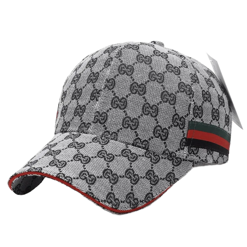 Gucci GG Print Baseball Cap, Grey Unisex Hat