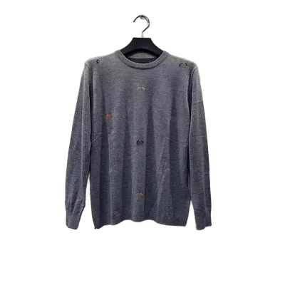 Gucci Men's Gray Knit Sweater: Classic & Warm