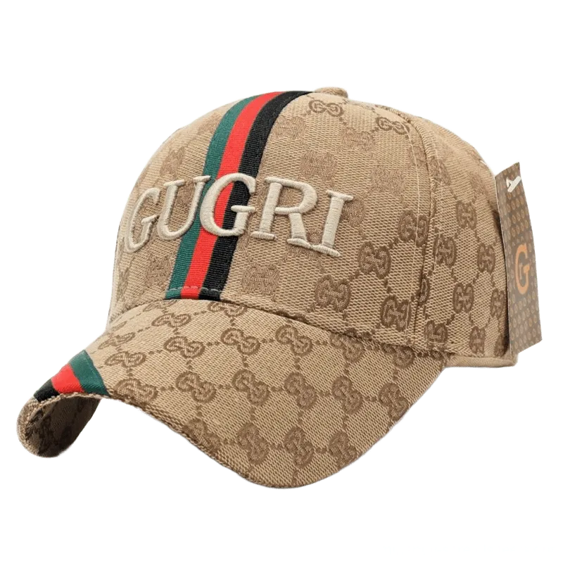 Gucci GUGRI Beige Baseball Cap with GG Logo Hat