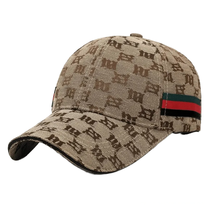 Gucci Khaki Baseball Cap: Retro Unisex Hat with Logo