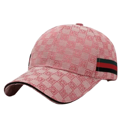 Gucci Pink GG Baseball Cap: Unisex Sun Hat with Web Stripe