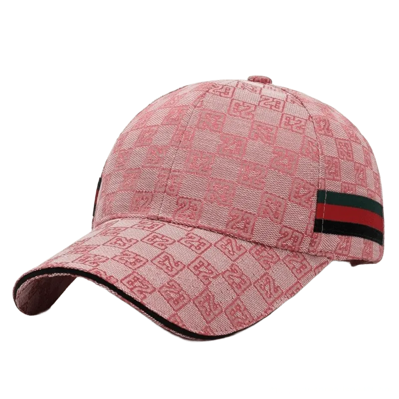 Gucci Pink GG Baseball Cap: Unisex Sun Hat with Web Stripe