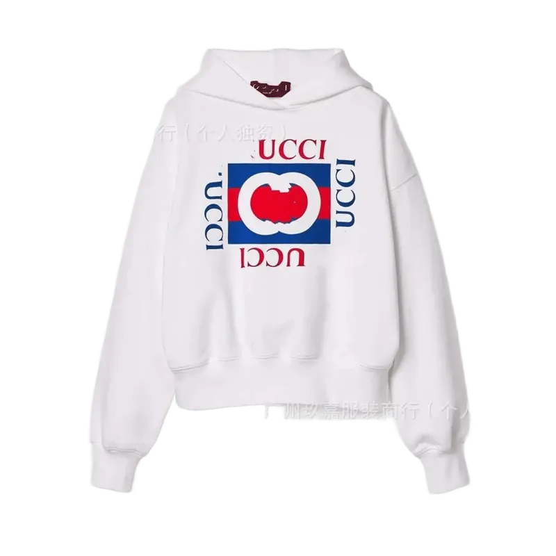 Gucci White Hoodie: Classic GG Logo, Unisex & Warm
