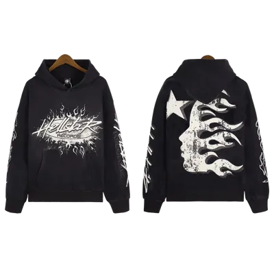 Hellstar Flame Hoodie - Unisex Fleece Streetwear