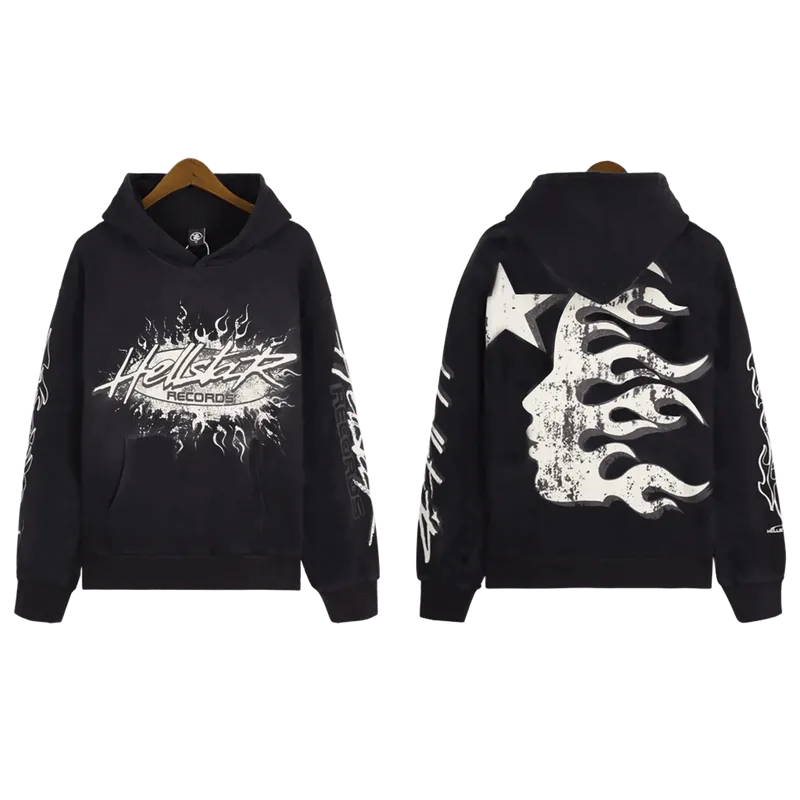 Hellstar Flame Hoodie - Unisex Fleece Streetwear