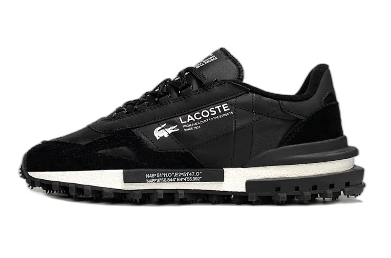 Lacoste Black Leather Retro Sneakers: Unisex 1933