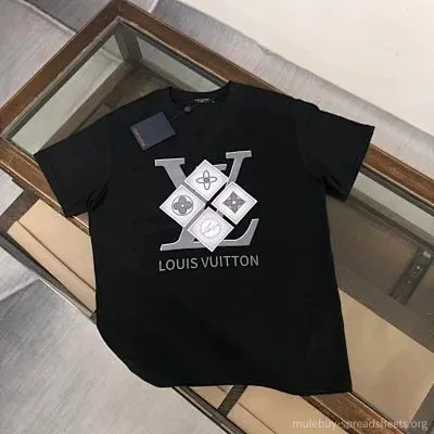 Louis Vuitton Black Monogram Cotton T-Shirt, Unisex