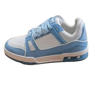 Louis Vuitton Blue White Unisex Sneakers - Minimalist Design
