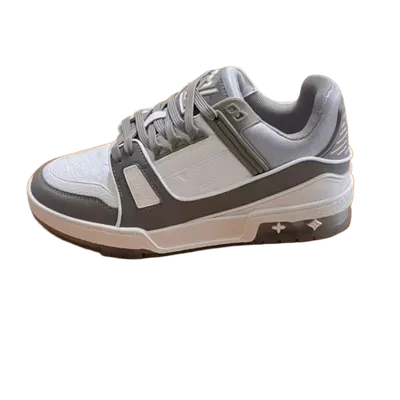 Louis Vuitton Grey White Unisex Sneakers, Comfort & Style