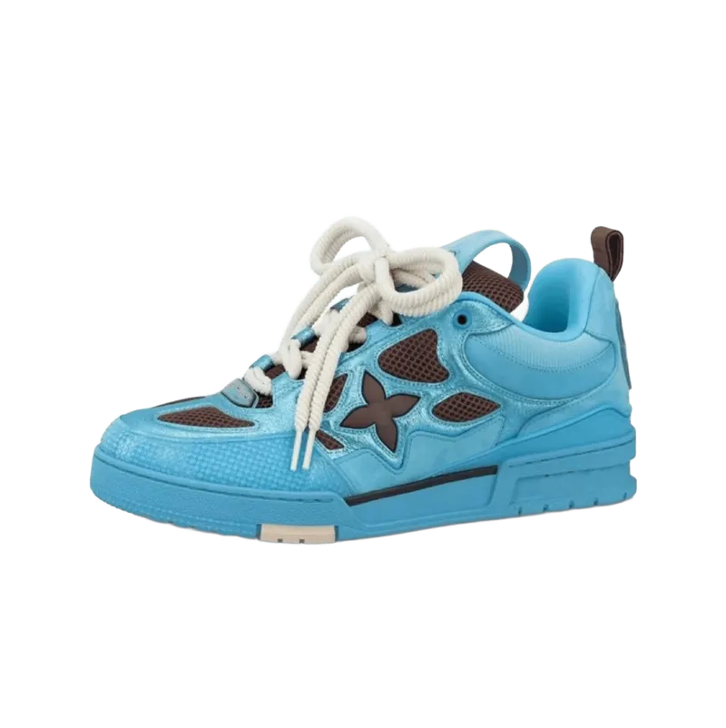 Louis Vuitton Light Blue Star Leather Sneakers