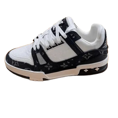 Louis Vuitton Monogram Black & White Unisex Sneakers