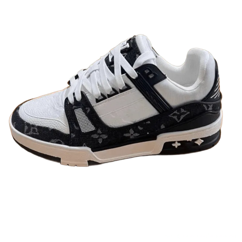 Louis Vuitton Monogram Black & White Unisex Sneakers