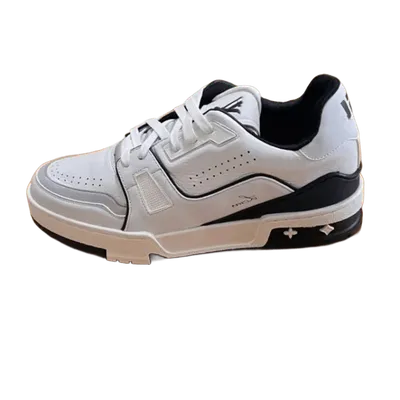 Louis Vuitton White Leather Unisex Sneakers, Casual Comfort