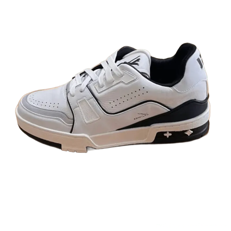 Louis Vuitton White Leather Unisex Sneakers, Casual Comfort