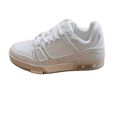 Louis Vuitton White Unisex Sneakers: Minimalist Classic