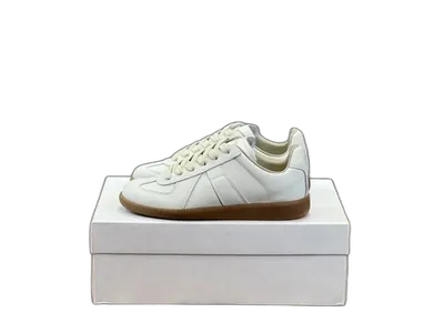 Maison Margiela Triple-Stripe White Leather Unisex Sneakers