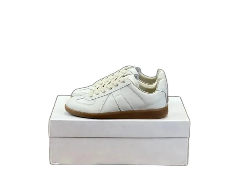 Maison Margiela Triple-Stripe White Leather Unisex Sneakers