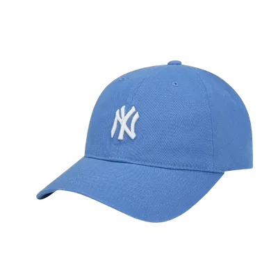 MLB Blue Cotton Baseball Cap: NY Embroidered, Unisex Hat
