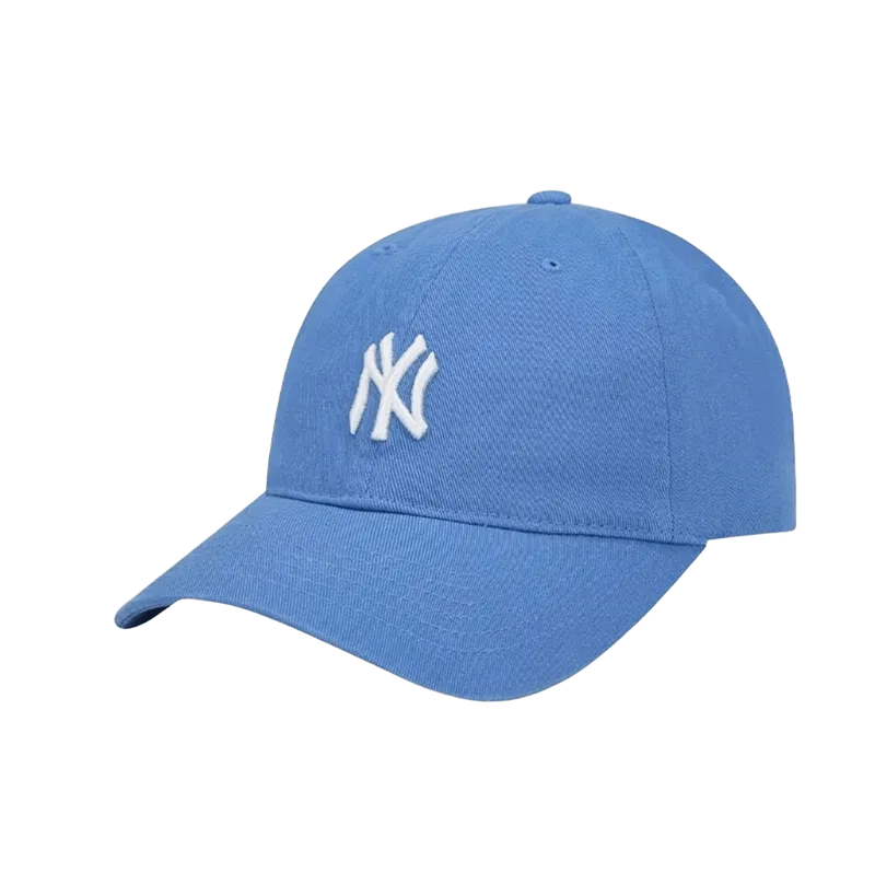 MLB Blue Cotton Baseball Cap: NY Embroidered, Unisex Hat