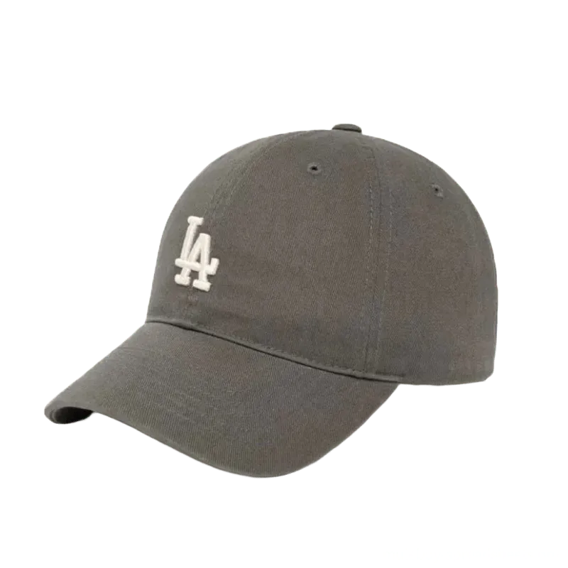 MLB Dodgers Dark Grey Cotton Baseball Cap, Unisex LA Logo