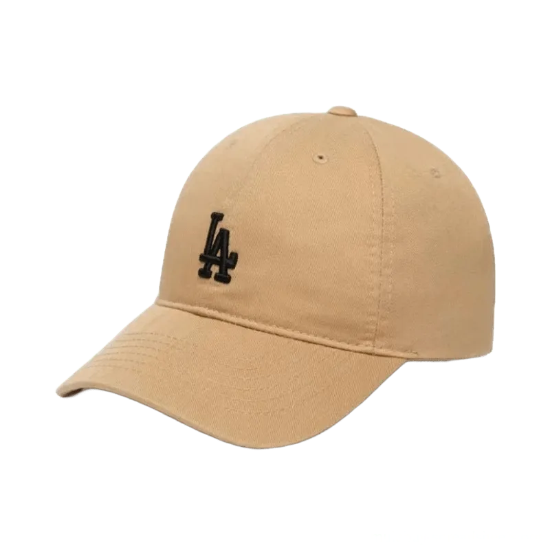 MLB LA Beige Cotton Baseball Cap for Sun Protection