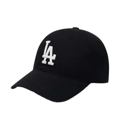 MLB LA Black Cotton Baseball Cap, Unisex Sun Hat