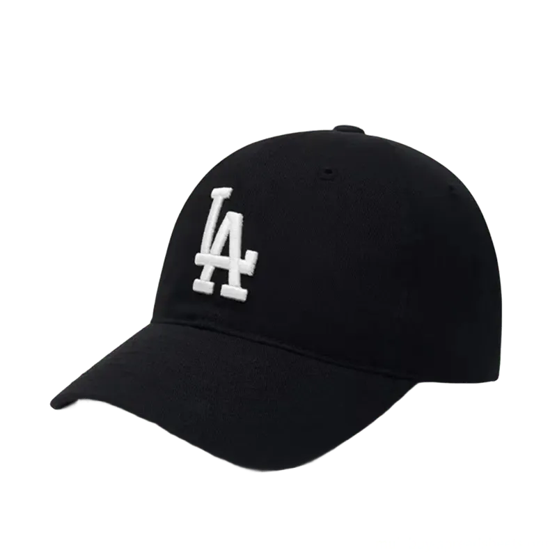 MLB LA Black Cotton Baseball Cap, Unisex Sun Hat