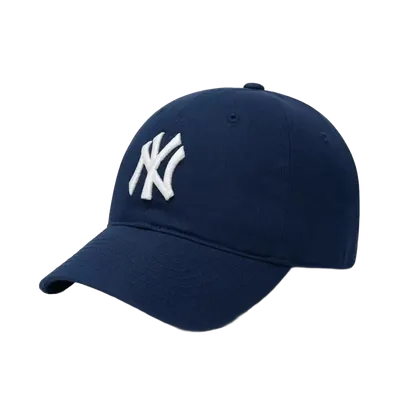 MLB Navy Blue NY Embroidered Cotton Baseball Cap