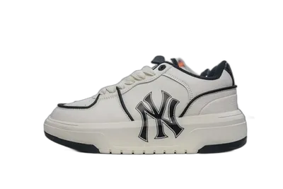 MLB NY Classic White Leather Sneakers, Unisex Streetwear