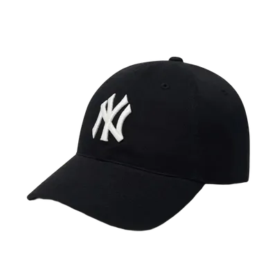 MLB NY Embroidered Cotton Baseball Cap - Black Unisex Hat