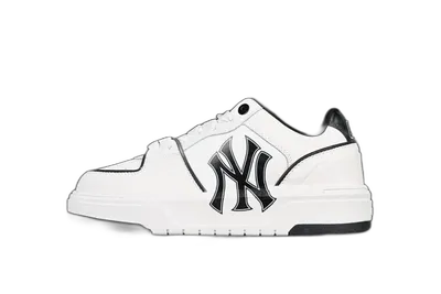 MLB NY White Leather Sneakers: Unisex Casual Shoes