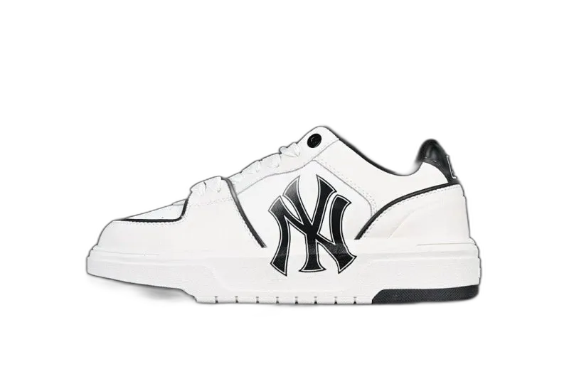 MLB NY White Leather Sneakers: Unisex Casual Shoes