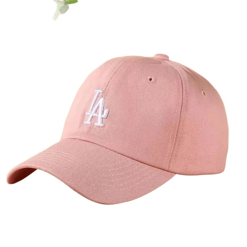 MLB Pink Cotton Baseball Cap with Embroidered LA Logo