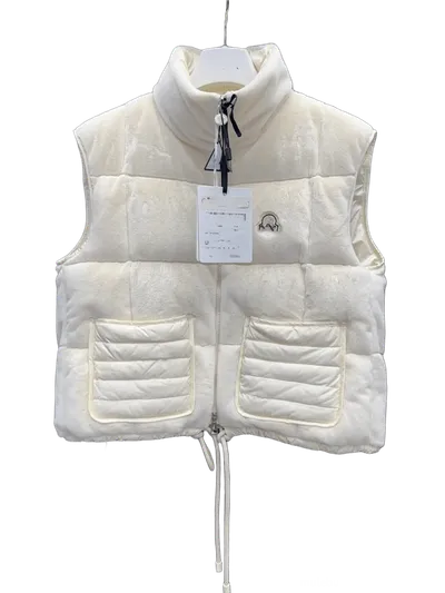 Moncler Beige Quilted Down Vest - Unisex Winter Puffer