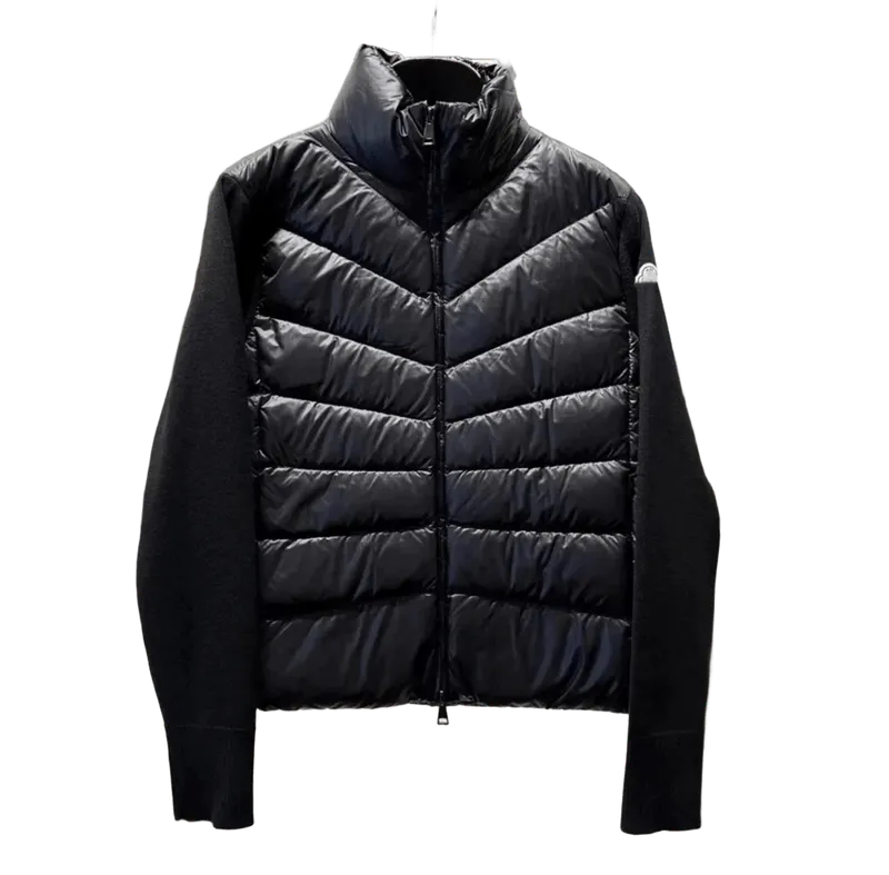 Moncler Men's Black Quilted Down Jacket: Windproof Winter Coat