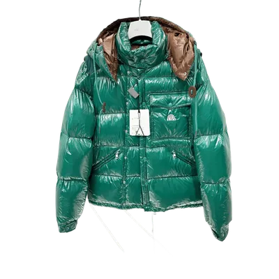 Moncler Green Puffer Coat: Unisex Hooded Winter Jacket