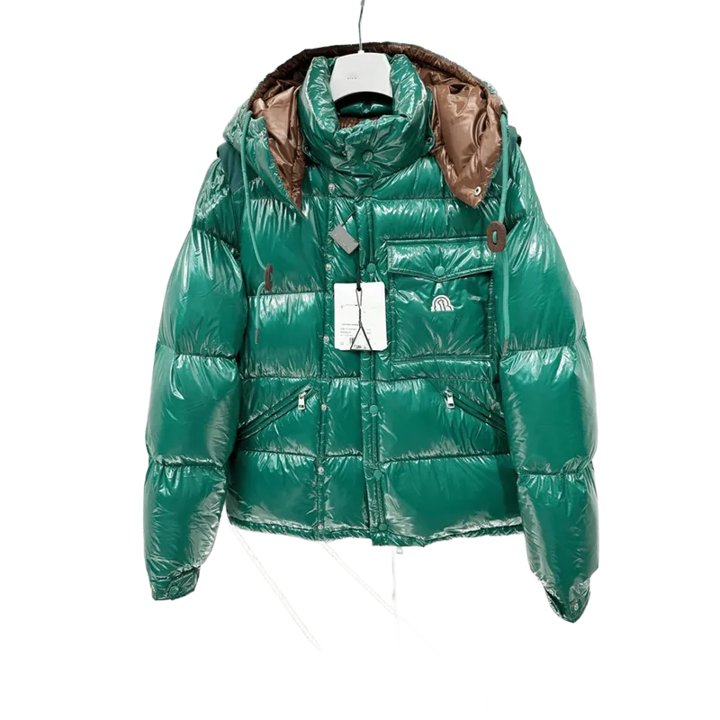Moncler Green Puffer Coat: Unisex Hooded Winter Jacket