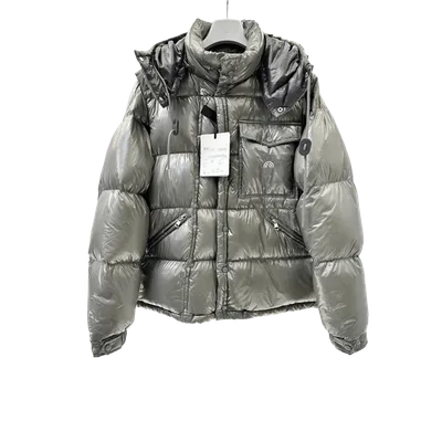 Moncler Silver Gray Down Jacket: Unisex Winter Warm Coat