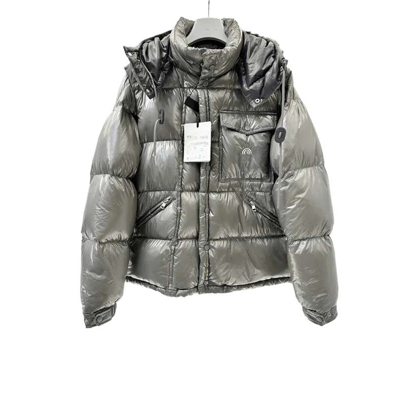Moncler Silver Gray Down Jacket: Unisex Winter Warm Coat