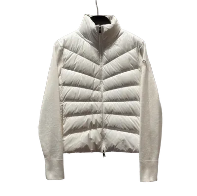 Moncler White Quilted Down Jacket: Unisex Winter Coat