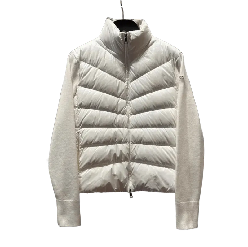 Moncler White Quilted Down Jacket: Unisex Winter Coat