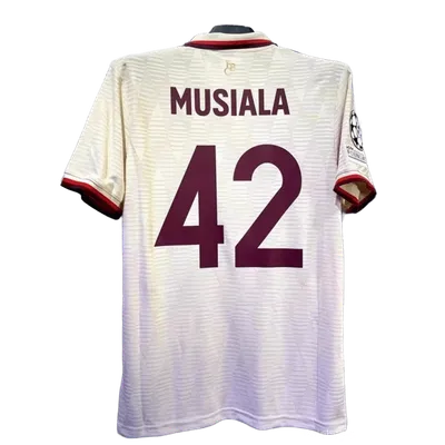 MUSIALA 42 White Football Jersey - Breathable Unisex Soccer Shirt