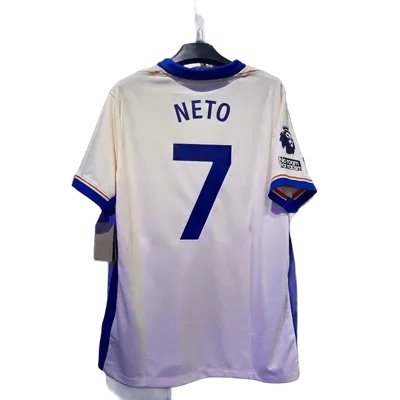 NETO 7 Soccer Jersey: Breathable White Football Shirt