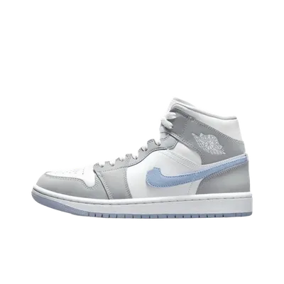 Nike Air Jordan High Top Gray White Blue Leather Basketball Shoes