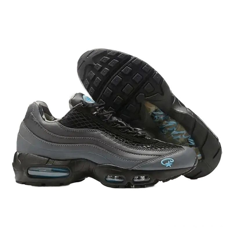 Nike Air Max 95 Retro Gray Black Leather Mesh Shoes